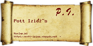 Pott Iziás névjegykártya